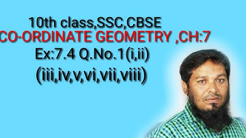 10th class SSC, CBSE (COORDINATE GEOMETRY)Ex:7.4(All bits)llft: Roshan Sir