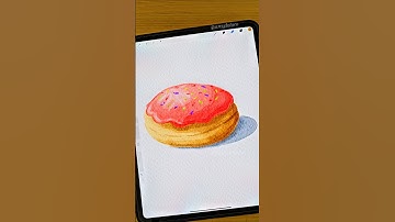 Sprinkled Donut 🍩 #procreate #art #shorts #watercolor