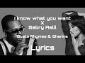 I know what you want x sabry aalil lyrics