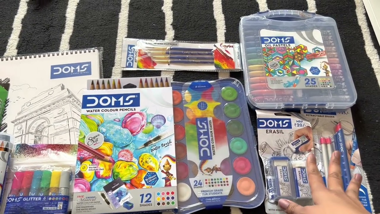 Doms camo kit unboxing and review | Biggest art supplies kit | Worth it? Best gift for children
