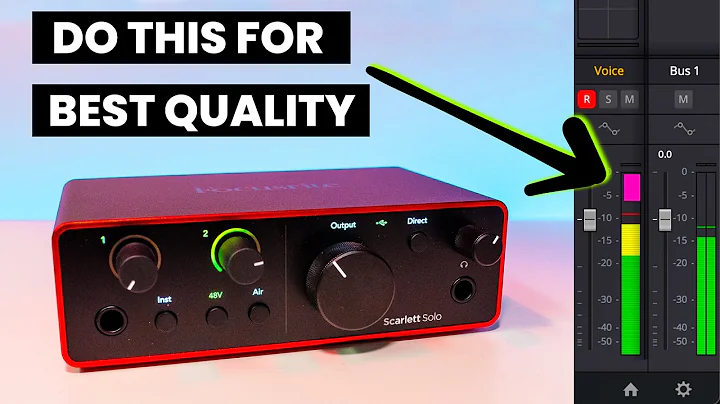 Focusrite Scarlett Solo 4th Gen Audio Interface Setup Guide