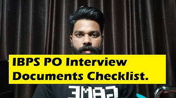 IBPS PO Interview Documents Checklist for DV 🔥