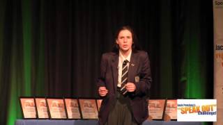 Gemma Barritt Winner, Jack Petcheys Speak Out Challenge S&R Regional Final 2015-16