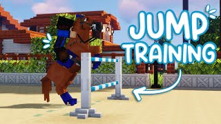 Jump Training My Horses! *ALMOST FELL* || SWEM Minecraft Equestrian screenshot 5