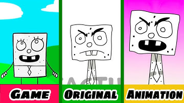 My new Sprunki OC ; DoodleBob (From SpongeBob Squarepants!) Animation vs Game (All Versions). New Oc