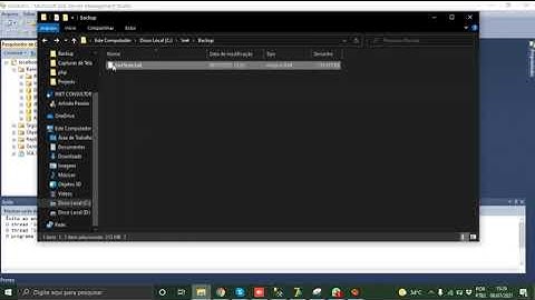 Fazer backup SqlServer e restaurar o banco de dados existente