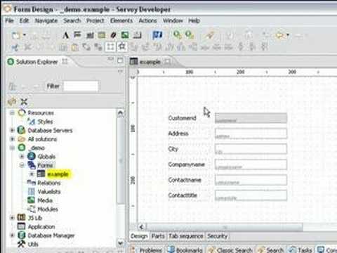 Servoy 4 - Create AJAX App In 30 Seconds or Less