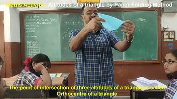 Maths Activity - Altitudes of a triangle by Paper Folding Method #mathsactivity #education #cbse