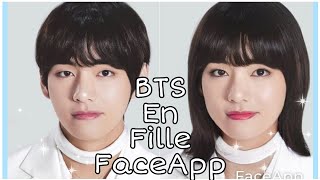 BTS en fille [ Face App] screenshot 3
