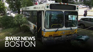 MBTA bus crashes in Medford