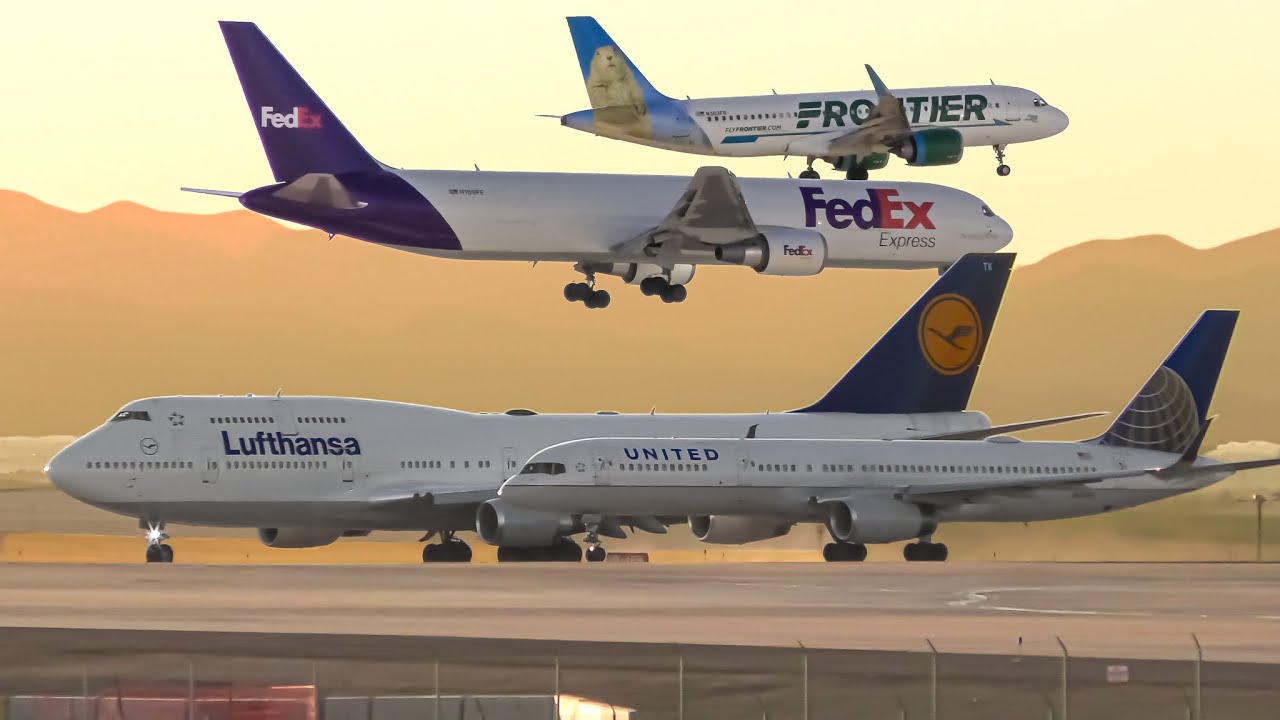 🇺🇸 RUSH HOUR at DENVER AIRPORT ! Plane Spotting - Multiple Runways / LOTS OF PLANES [2018]