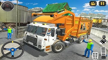 Garbage Truck Driver Simulator 2021 - Dump Truck Collecting Trash -  Android Gameplay 2021 #3