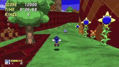 SRB2 2.2.9 Speedrun - Emerald Aether Zone (Pointy Sonic) (0:55.82)