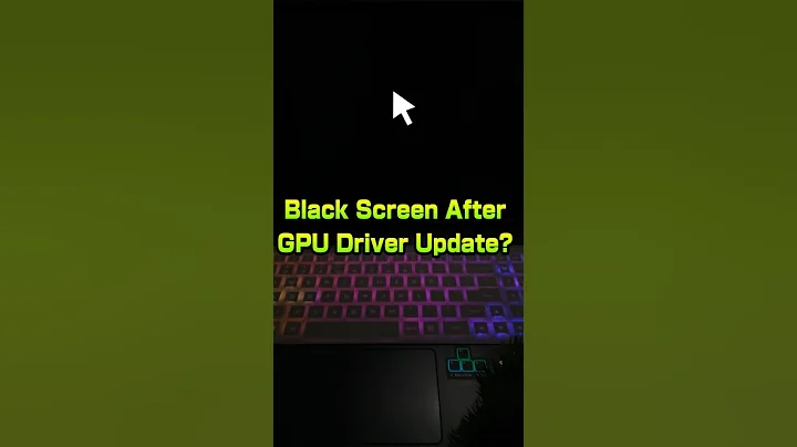 Black Screen After GPU Driver Update? Here's How to Fix It 💻 #windows11 #youtubeshorts #shorts