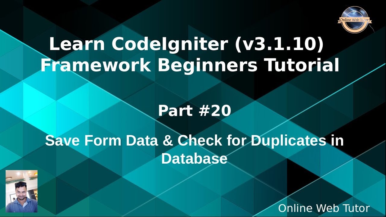 Learn CodeIgniter (v3.1.10) Framework Beginners Tutorial #20 - Save ...