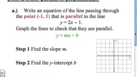 Section 3.5: Write and Graph Equations of Lines