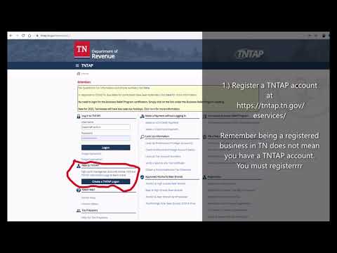 TNTAP Proper Setup & TN Business Relief Eligibility