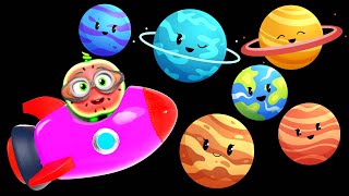 Twinkling Planets! Cute Baby Characters Have A Dancing Party In Space! Colorful Sensory Music Video