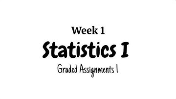 Week 1 | Statistics 1 I Graded Assignment Solution (Help)| IITM | #iitm #onlinebsc #gradedassignment