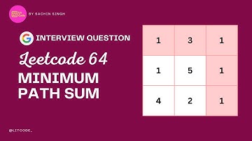 Minimum Path Sum - Leetcode 64 - Python