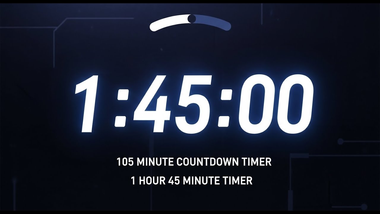 1 Hour 45 Minute Timer - 105 Minute Countdown Timer - YouTube