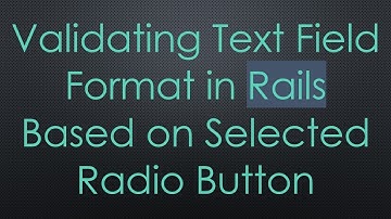 Validating Text Field Format in Rails Based on Selected Radio Button