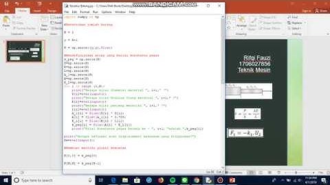 Metode Numerik_Mencari displacement pada batang dengan metode numerik python