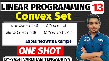 Convex Set in Hindi | Linear Programming | Operation research by Yash Vardhan#feelingwaliclass