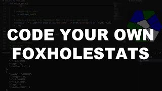 Foxhole & Programming - How to make your own Foxholestats in Python