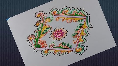 A beautiful alpona design and rongali design.project khata design for students.subrata art