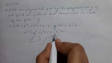 Divide the polynomial p(x) by the polynomial g(x) and find the quotient | Class 10 MATH | Doubtnut