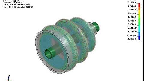 LS-DYNA Examples - Rubber boot with grease particles