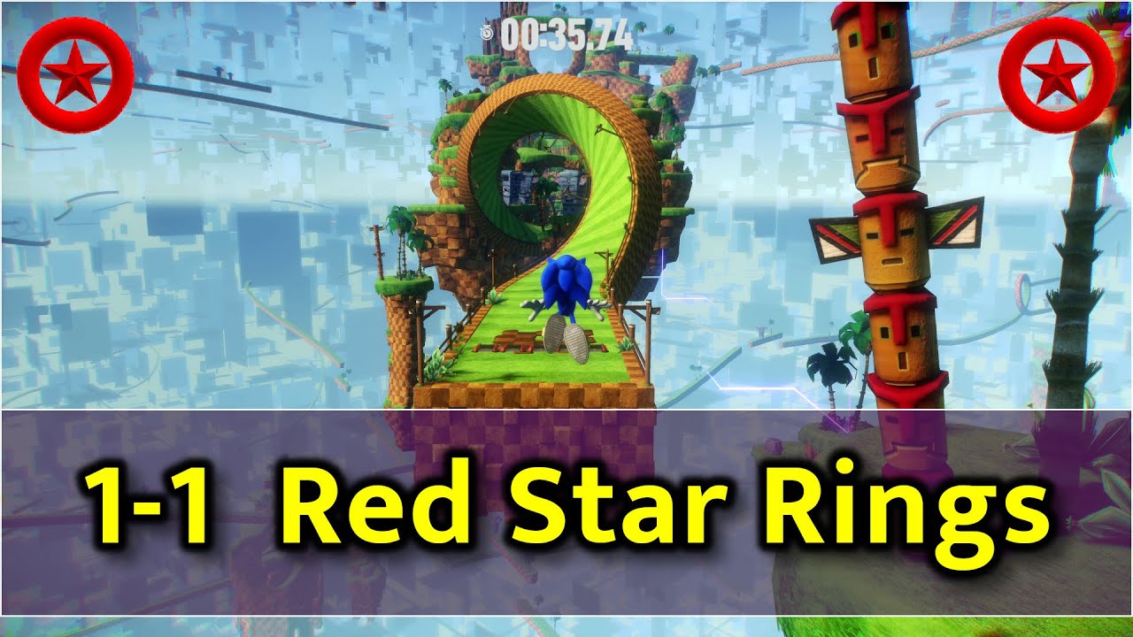 Sonic Frontiers - 1-1 All Red Star Rings