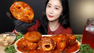 MUKBANG กิน ตีนวัวเผ็ด [SPICY BRAISED BEEF FEET] Korean Food Real Sound MUKBANG