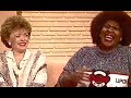 THE GOLDEN GIRLS Rue McClanahan talks BLANCHE on UK TV 1988 with RUSTY LEE