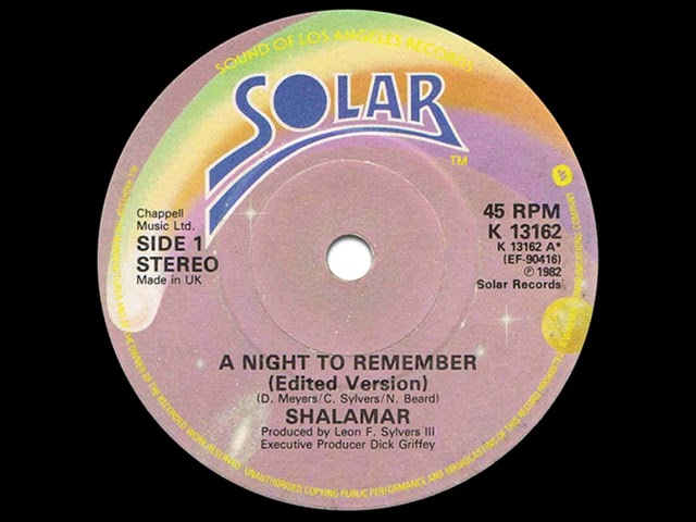 Shalamar - A Night to Remember (Edited Version) - YouTube
