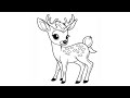 Easy Drawing || प्यारा हिरण का चित्र 🦌 How To Draw Deer || Deer Drawing @A4a4a4a4 #pavanrajbhar2086