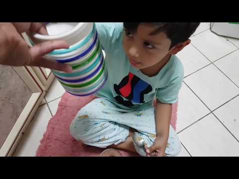 Cold Coffee Recipe by 4 year old boy Aahan Sharma || Mamta Sachdeva Son Making Coffee ||