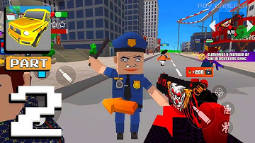 Gangs Wars: Pixel Shooter RP - Gameplay Walkthrough Part 2 - Gang Clash in Pixel City (iOS, Android)