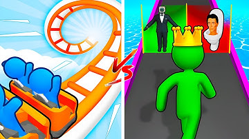 Runner Coaster VS Giant Rush 🎢⚡ All Levels Max Update Walkthrough Mobile NEW Gameplay VX3P