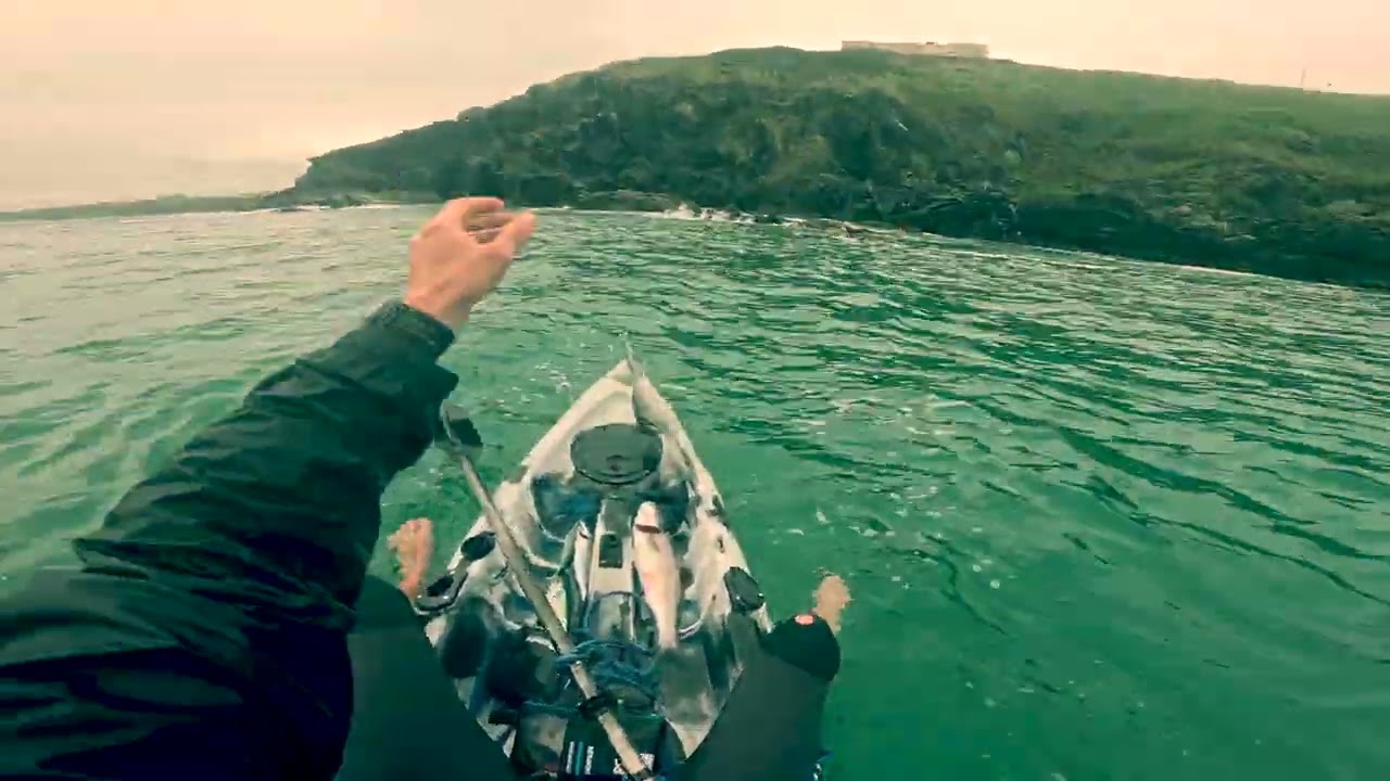 BUSY CREW Presents BUSY FISHING Kayakin' in Kern. BASS & MACKEREL FISHING  CORNWALL UK