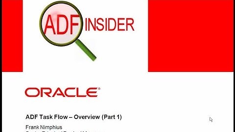 How to Create Task Flows in ADF-- Part 1