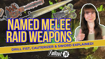 Gleaming Depths Unique Melee Weapons Guide | Cauterizer, Drill Fist & Sword Explained | Fallout 76