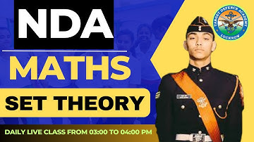 NDA Maths Live Class | Set Theory | NDA 2 2023 | Best NDA coaching in Lucknow
