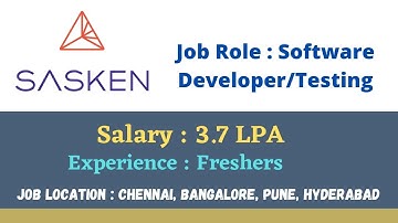 Sasken Technologies Off Campus Hiring Freshers for the Role of Software Developer/Testing |