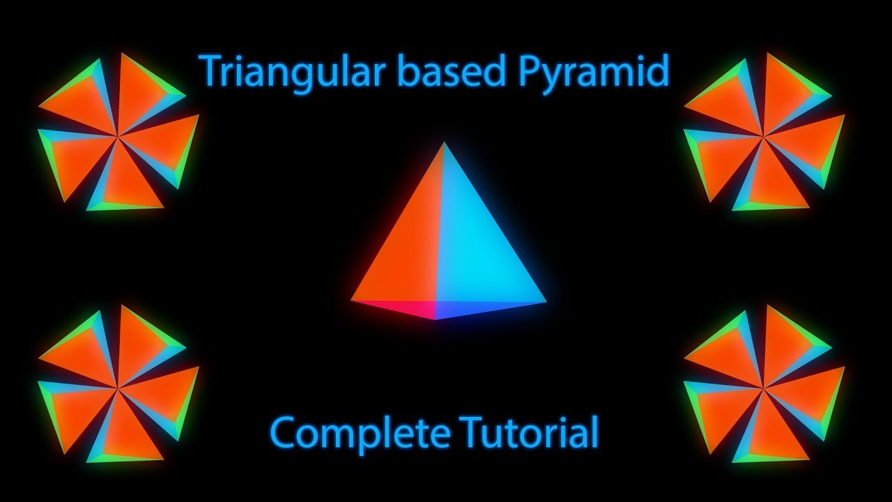 Pyramid spin. Triangular based Pyramid. Pyramid rotate gif.