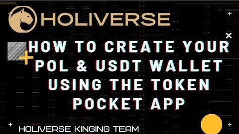 HOW TO CREATE YOUR POLYGON (POL) & USDT WALLET USING THE TOKEN POCKET APP