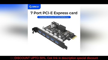 ORICO SuperSpeed 7 Port USB 3.0 PCI-E Express Card with a 15pin SATA Power Connector PCIE Adapt