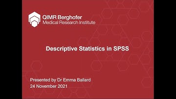 Descriptive Statistics in SPSS
