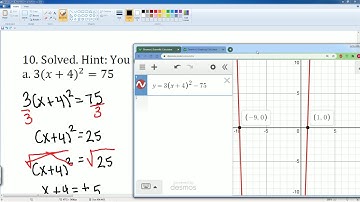 Unit 4 Test Review Sheet Solution # 10